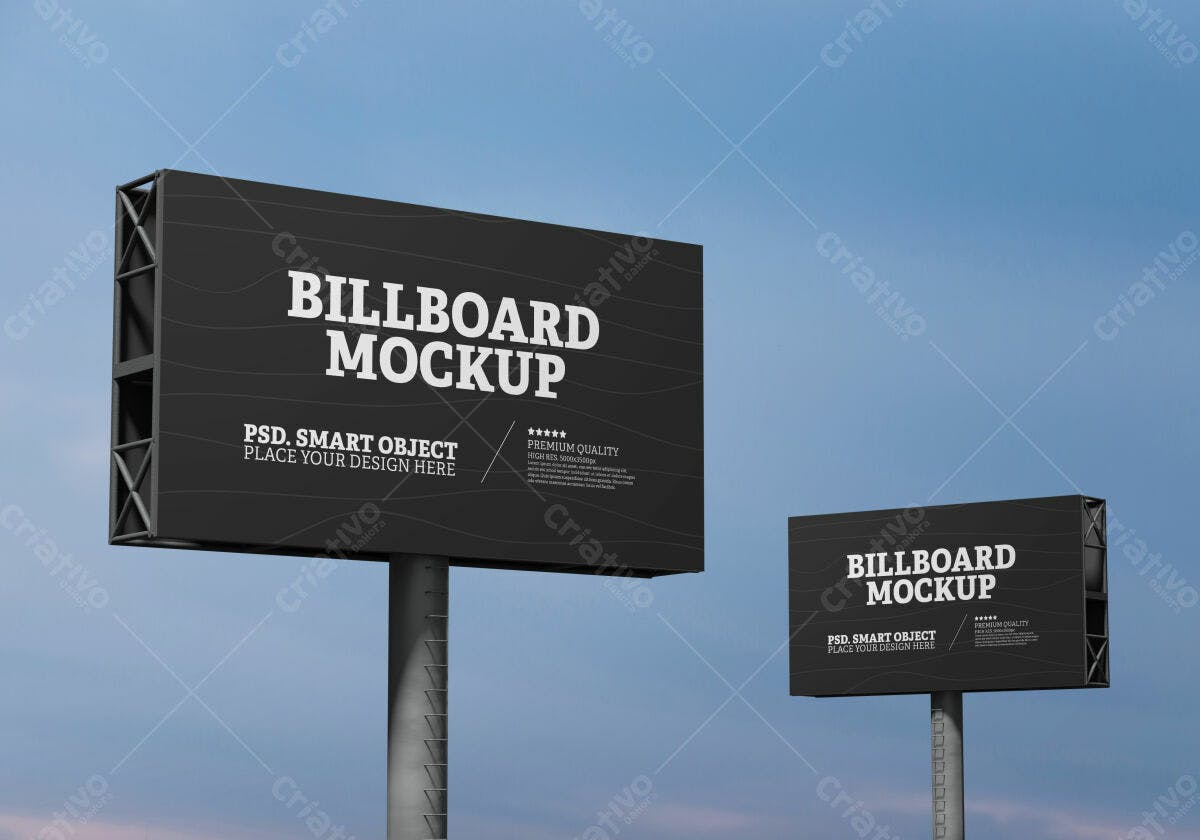 Mockup de Outdoor Gigante para Propaganda PSD Editável