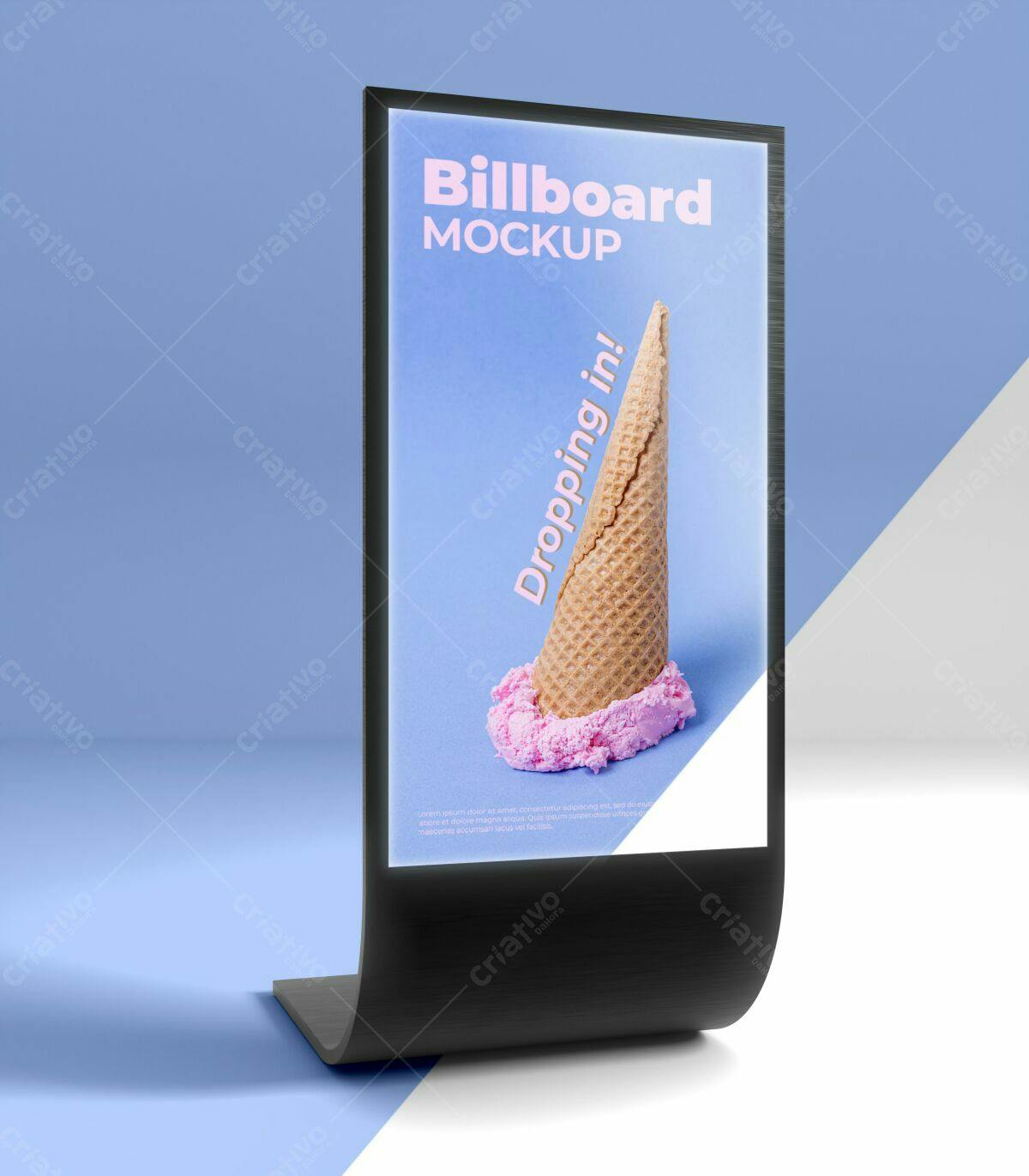 Mockup de Billboard para Sorveteria PSD Editável