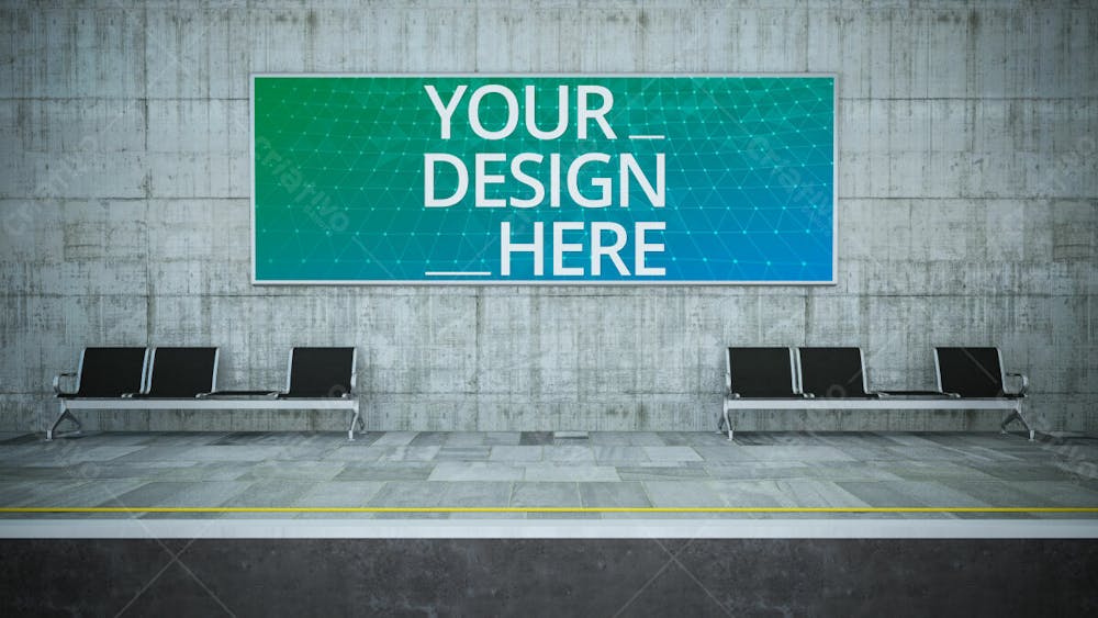 Big Billboard Underground Stationmockup Editable Psd