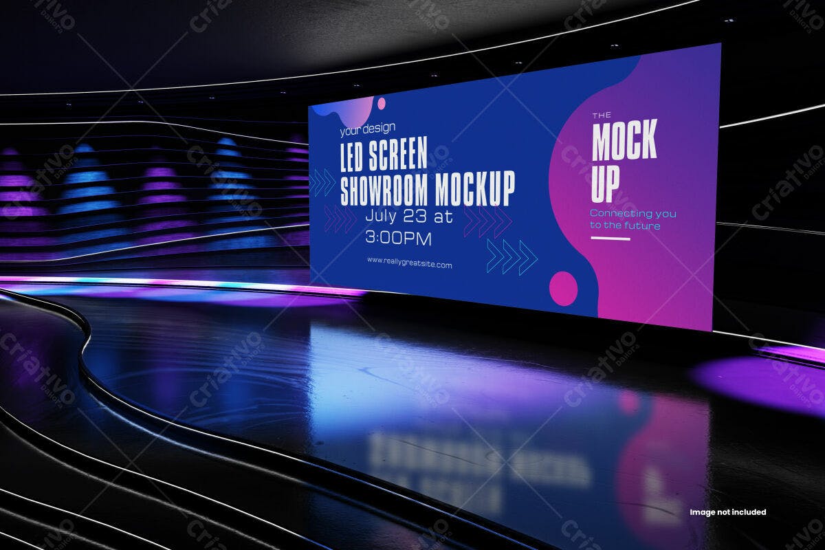 Mockup de LED para Showroom PSD Editável