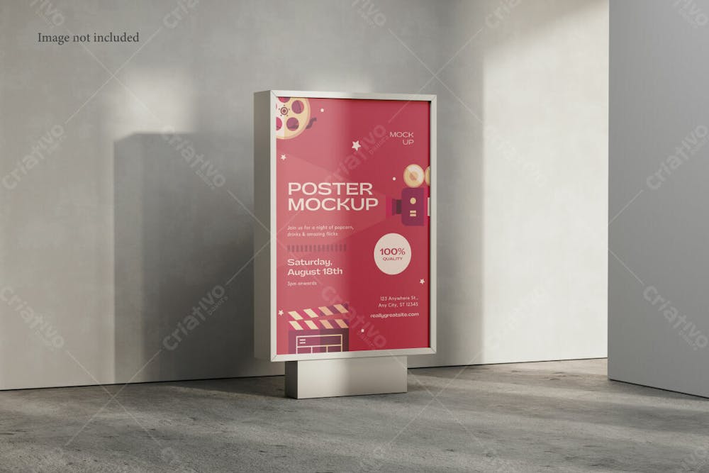 Indoor Poster Mockup Editable Psd