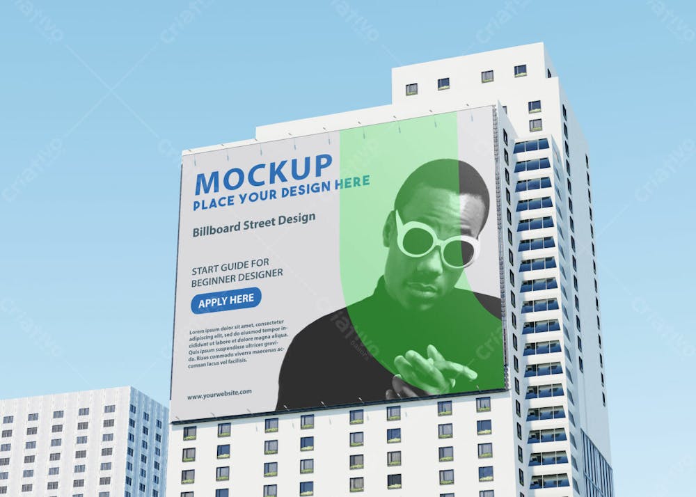 Billboard Tall Building Street Mockup Editable Psd