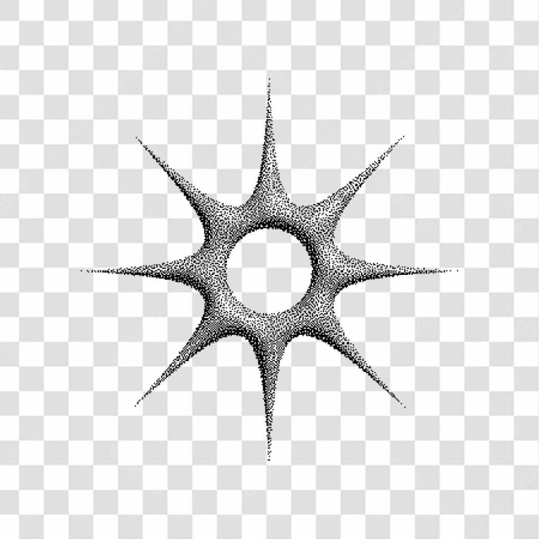 Ícone Estrela Pontilhada PNG com fundo transparente