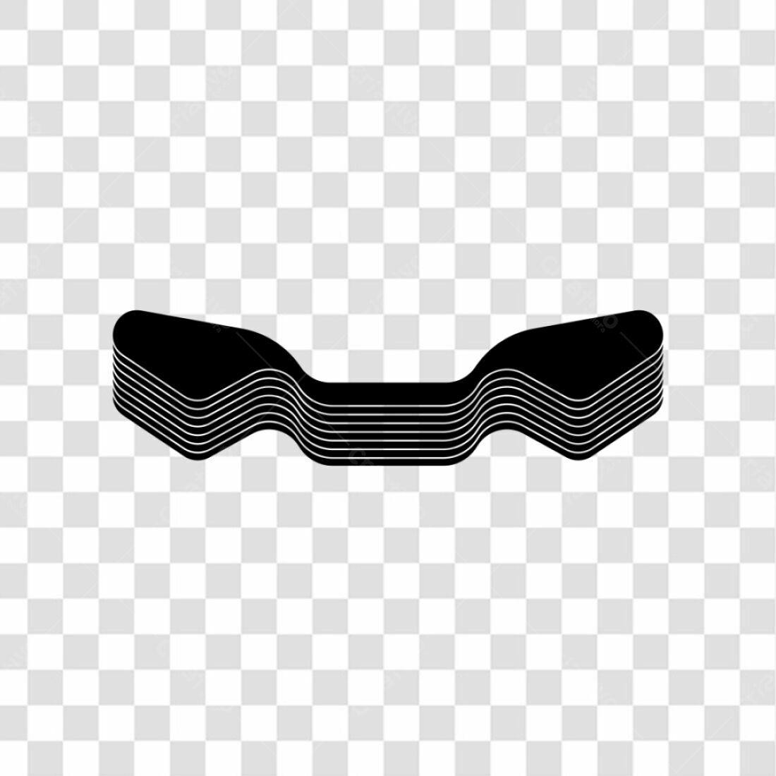 Icone abstrato preto e branco PNG com fundo transparente