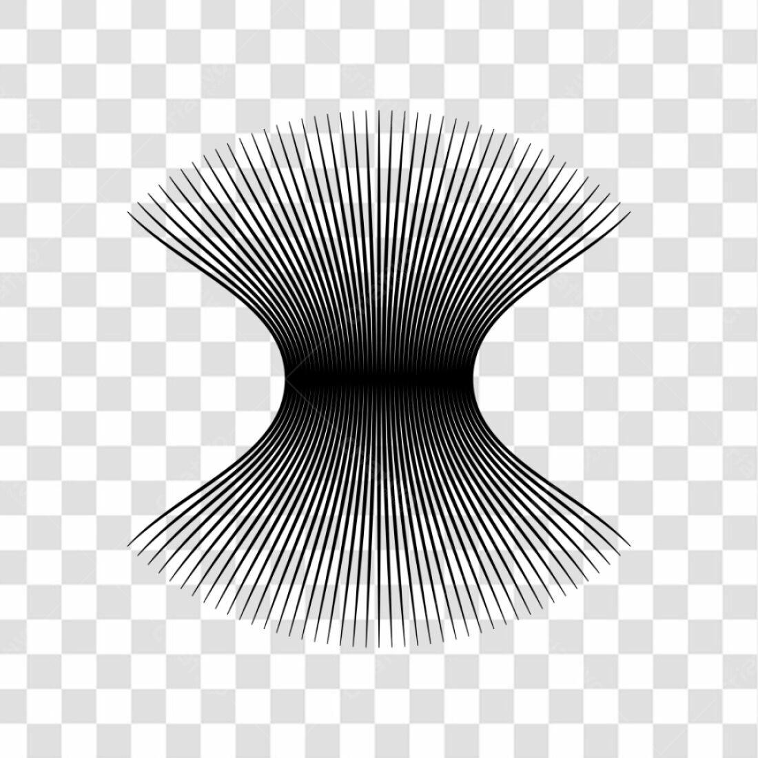 Ícone abstrato linhas pretas PNG com fundo transparente