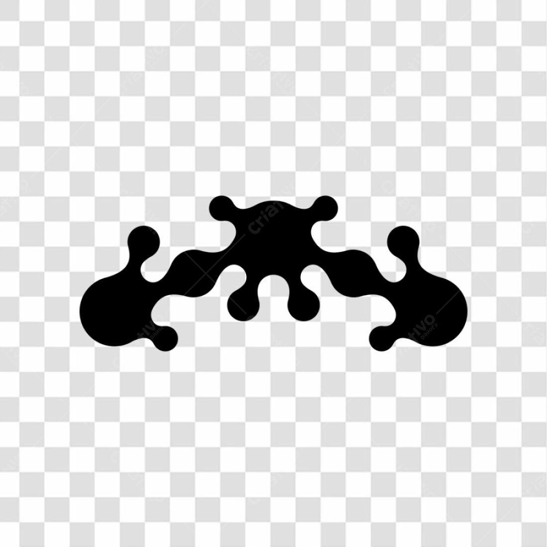Icone abstrato preto PNG com fundo transparente