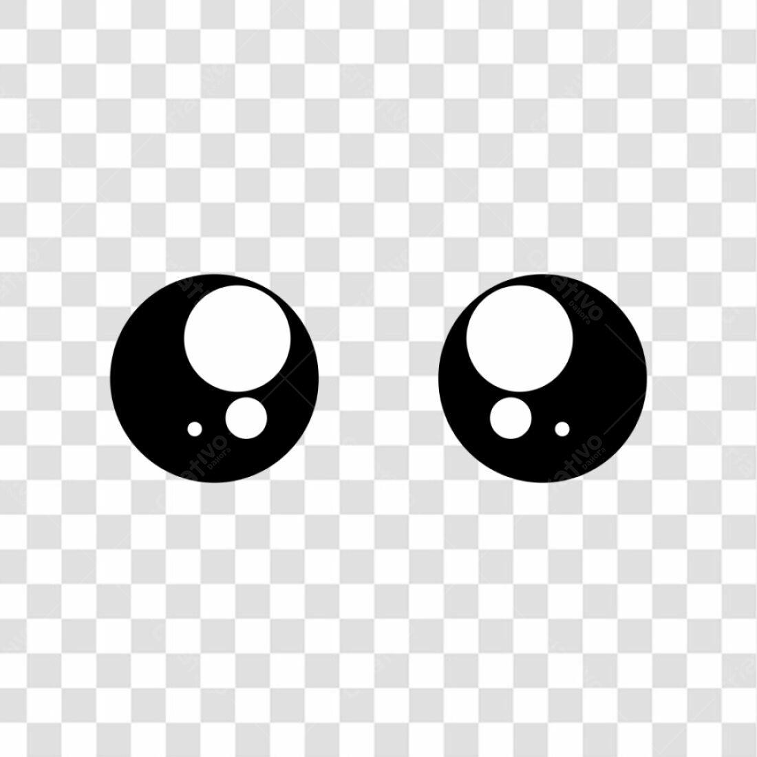 Icones Olhos Cartoon PNG com fundo transparente