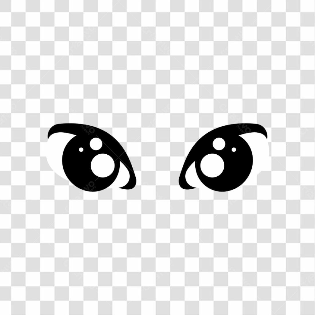 Icone Olhos Anime PNG com fundo transparente