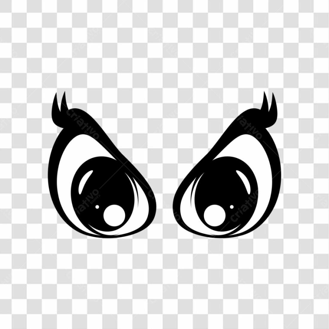 Icone Olhos Bravos PNG com fundo transparente