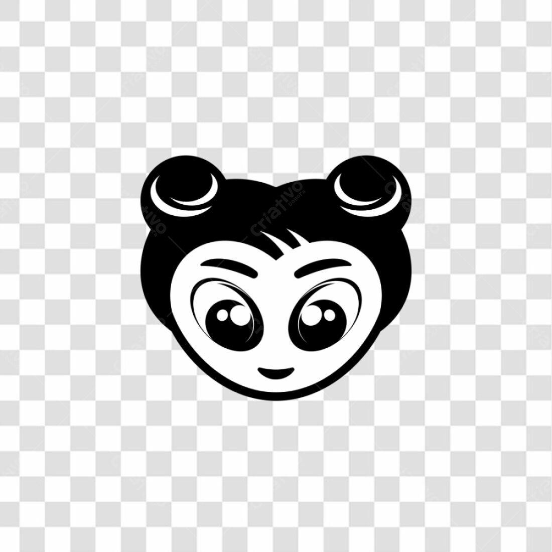 Ícone menina asiática PNG com fundo transparente