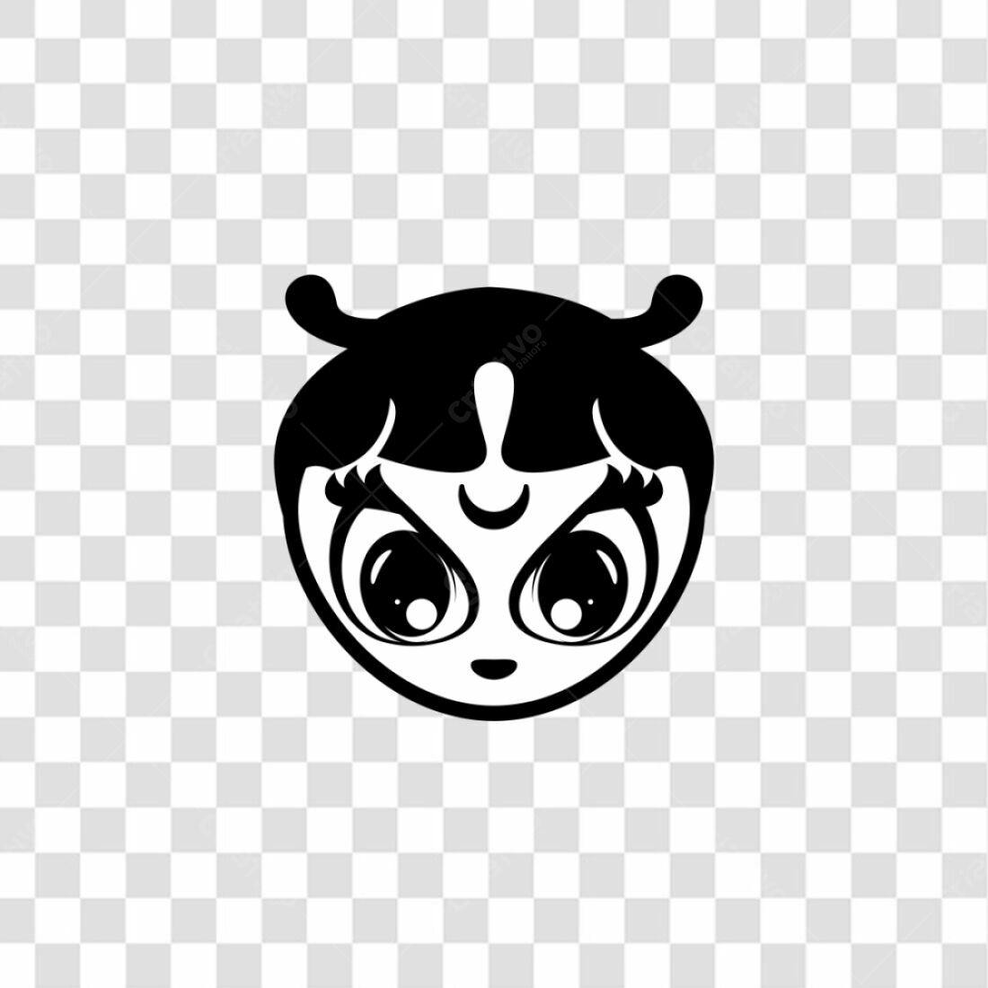 Icone Kawaii Menina PNG com fundo transparente