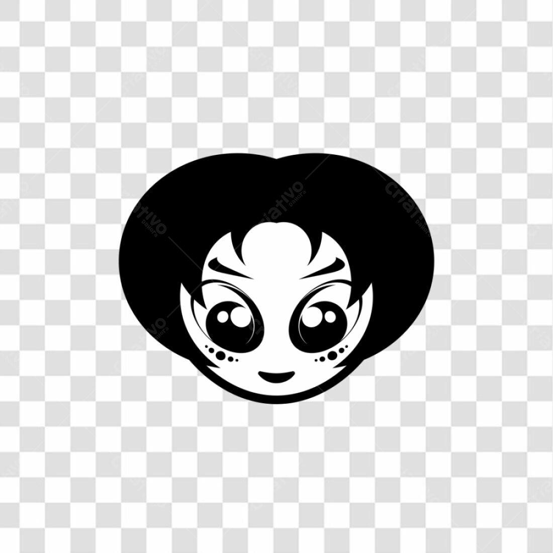 Icone Kawaii menina PNG com fundo transparente