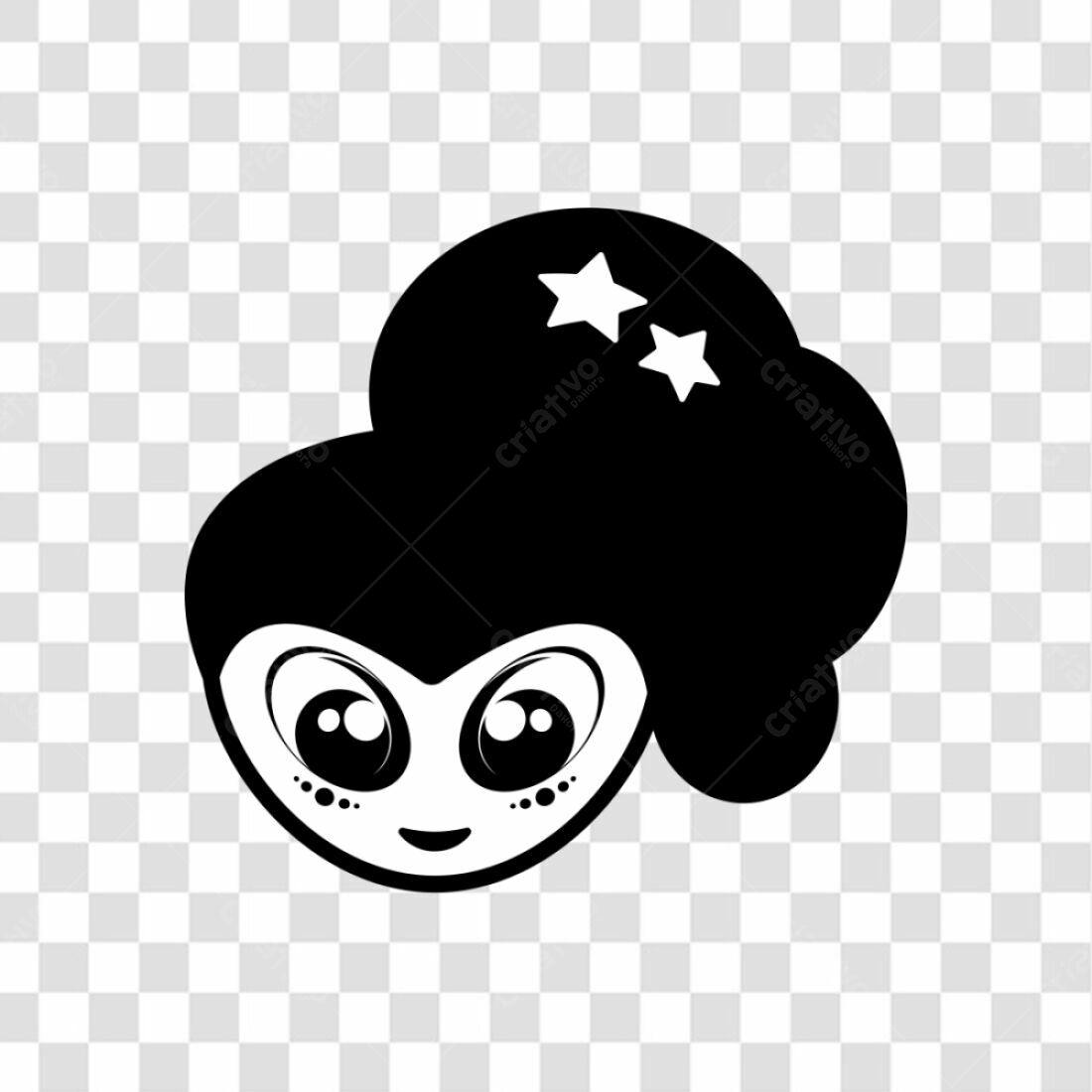 Icone garota estilosa PNG com fundo transparente