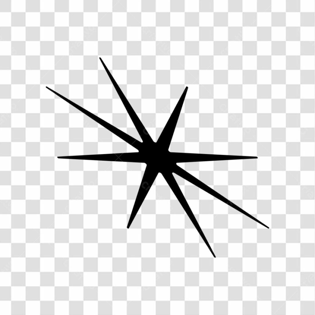 Icone Estrela Abstrata PNG com fundo transparente