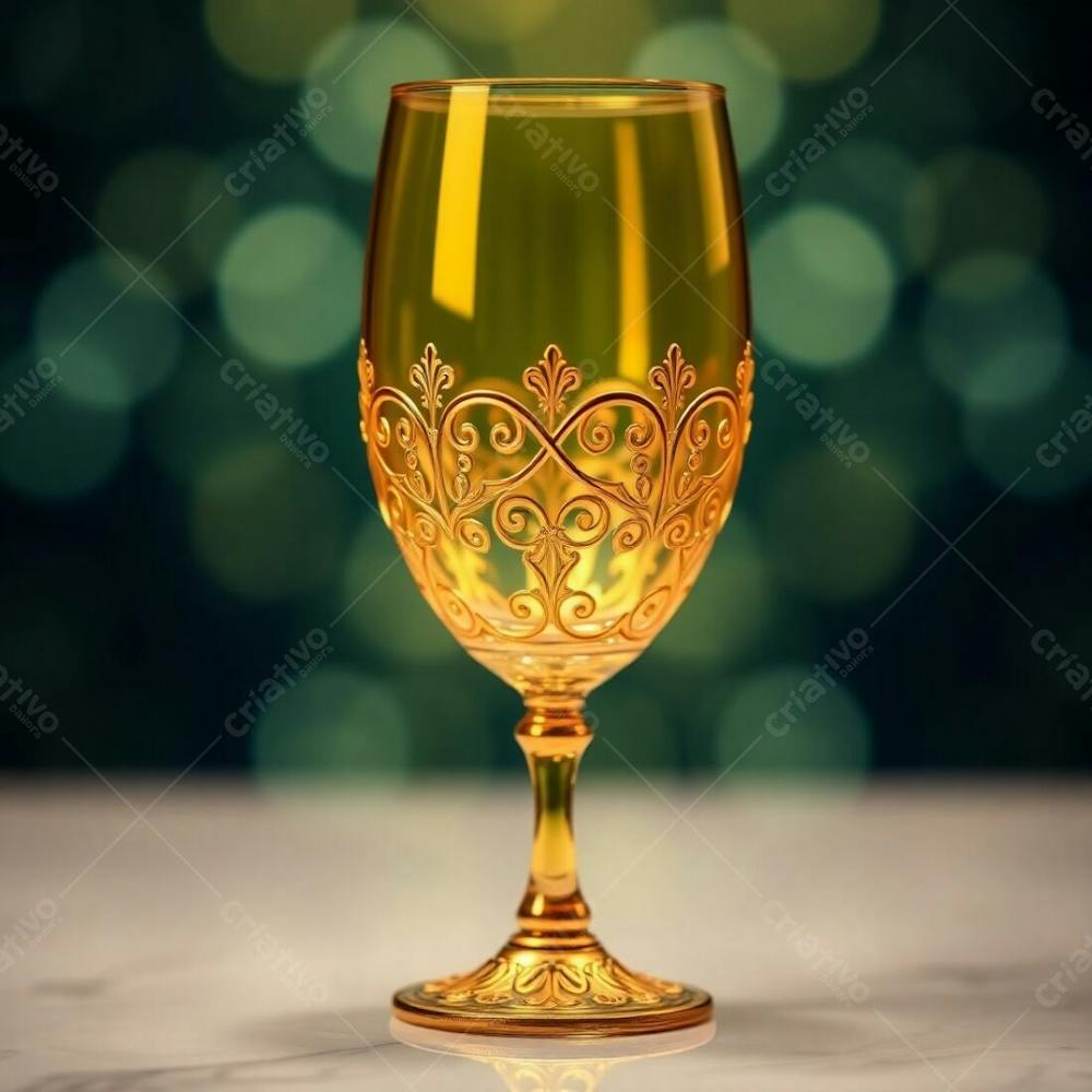 Imagem De Alta Resolução Uma Taça De Vinho Dourada Majestosa E Elegante, Com Design Intrincado, Superfície Polida E Brilhante. O Fundo Preto Oferece Alto Contraste. Qualidade Comercial Para Cartaz De Culto De Santa Ceia