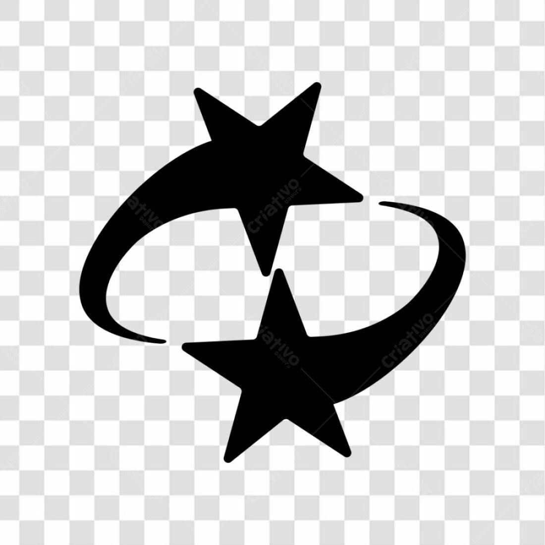 Ícone Duas Estrelas PNG com fundo transparente