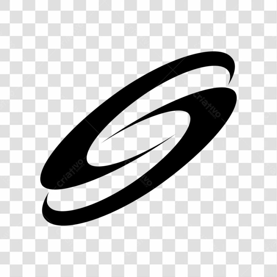 Logotipo abstrato preto PNG com fundo transparente