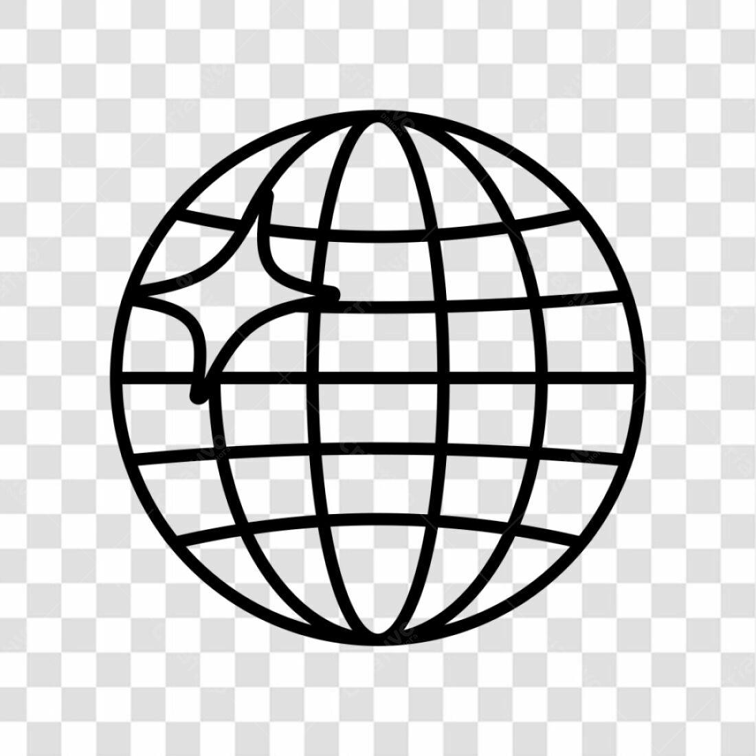 Ícone Globo PNG com fundo transparente