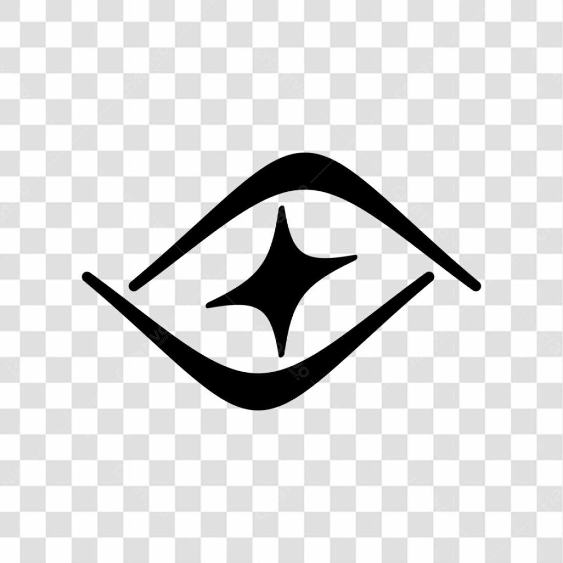 Ícone Olho com Estrela PNG com fundo transparente