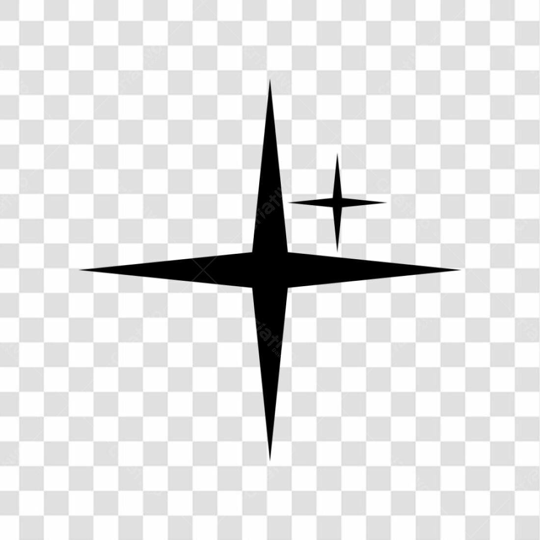 Ícone estrela brilho PNG com fundo transparente