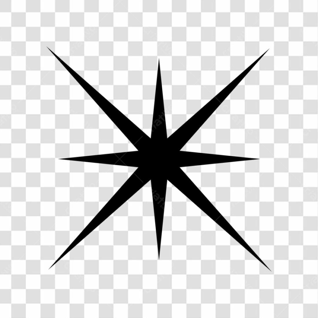 Ícone Estrela Negra PNG com fundo transparente