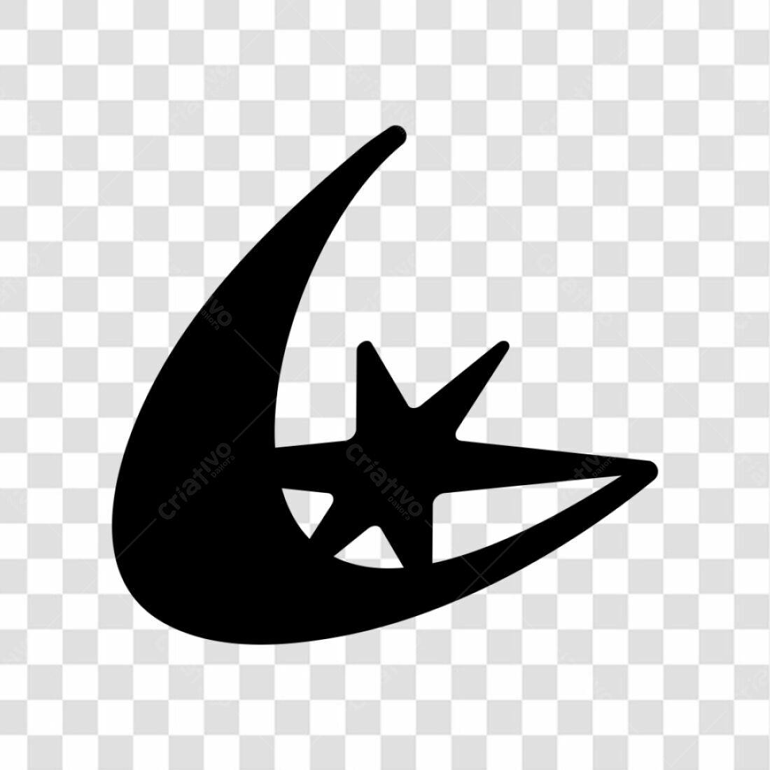 Icone Lua e Estrela PNG com fundo transparente
