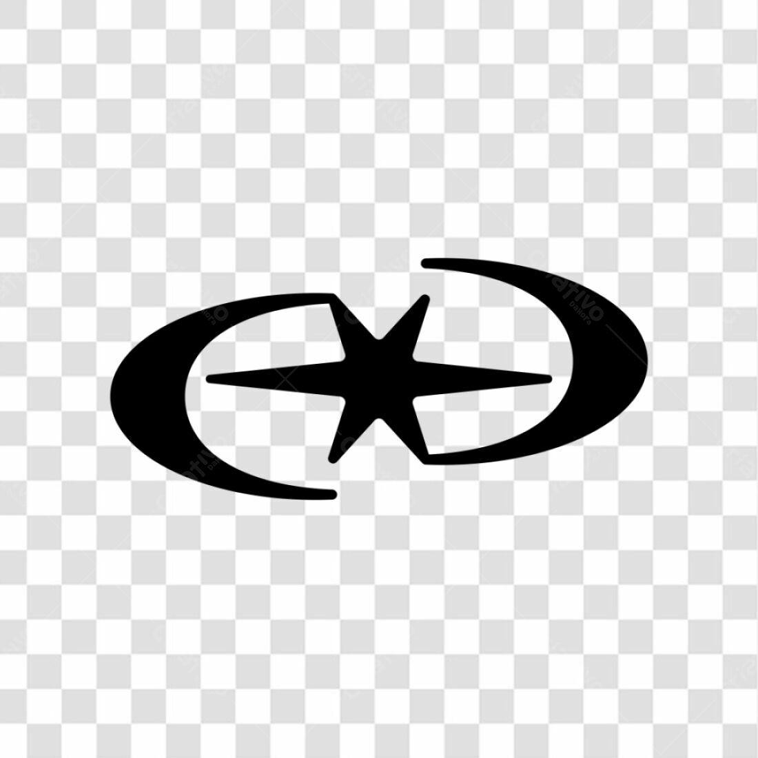 Ícone estrela e lua PNG com fundo transparente