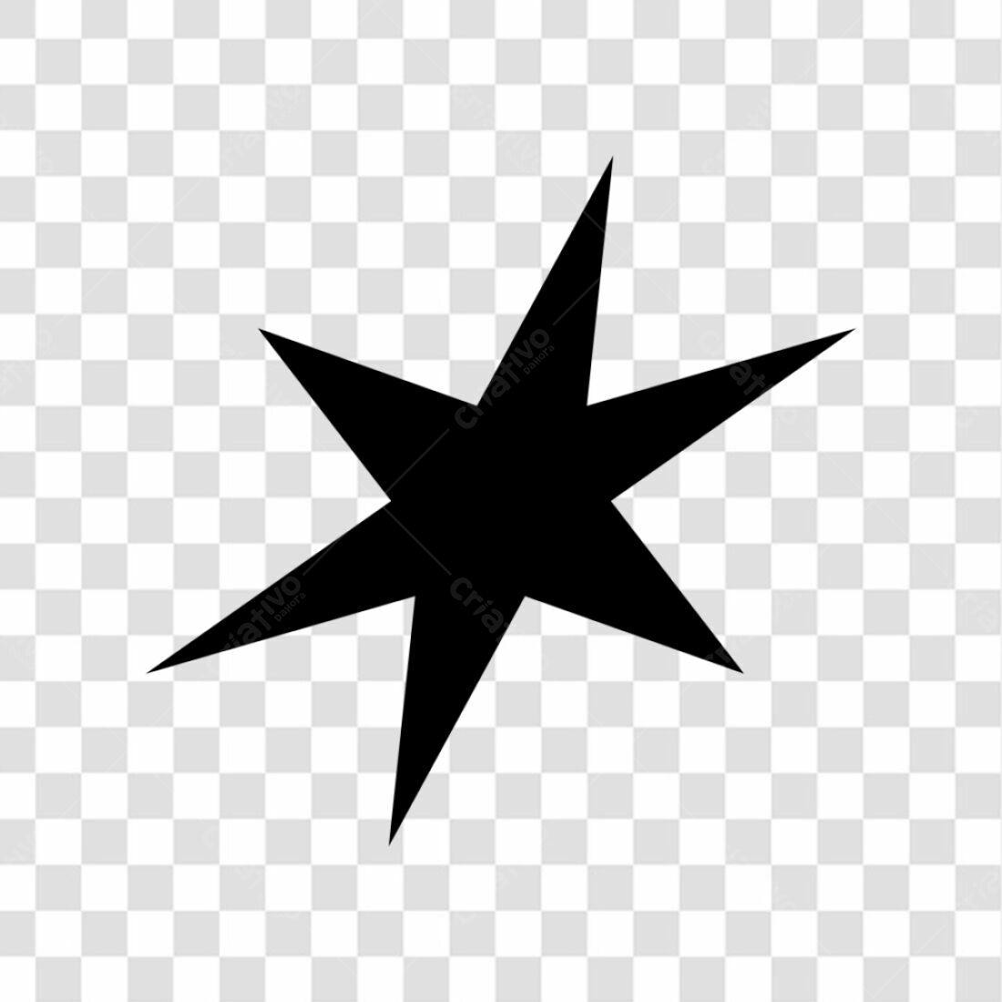 Ícone Estrela Negra PNG com fundo transparente