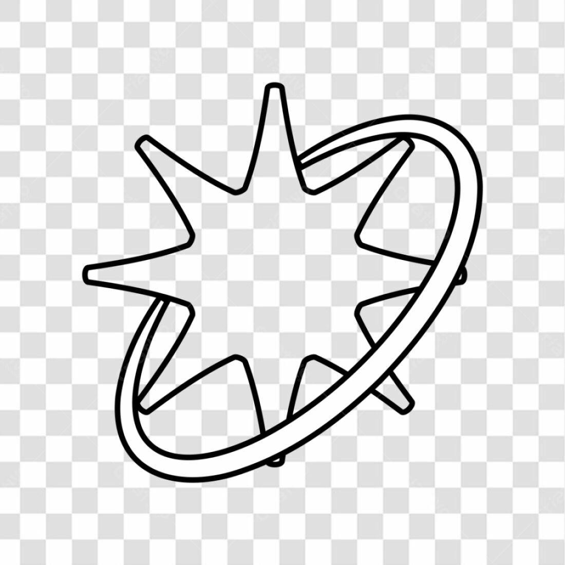 Ícone Estrela com Órbita PNG com fundo transparente
