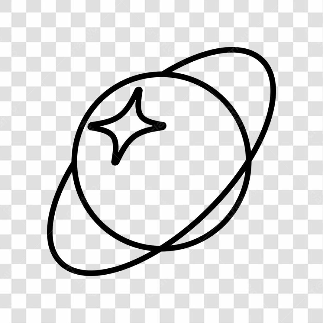 Ícone Planeta com Estrela PNG com fundo transparente