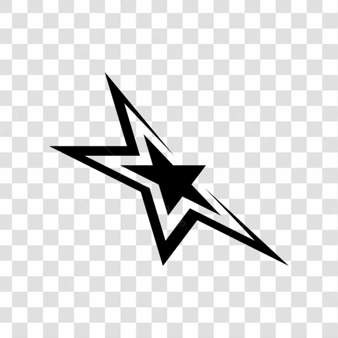 Ícone Estrela Preta PNG com fundo transparente