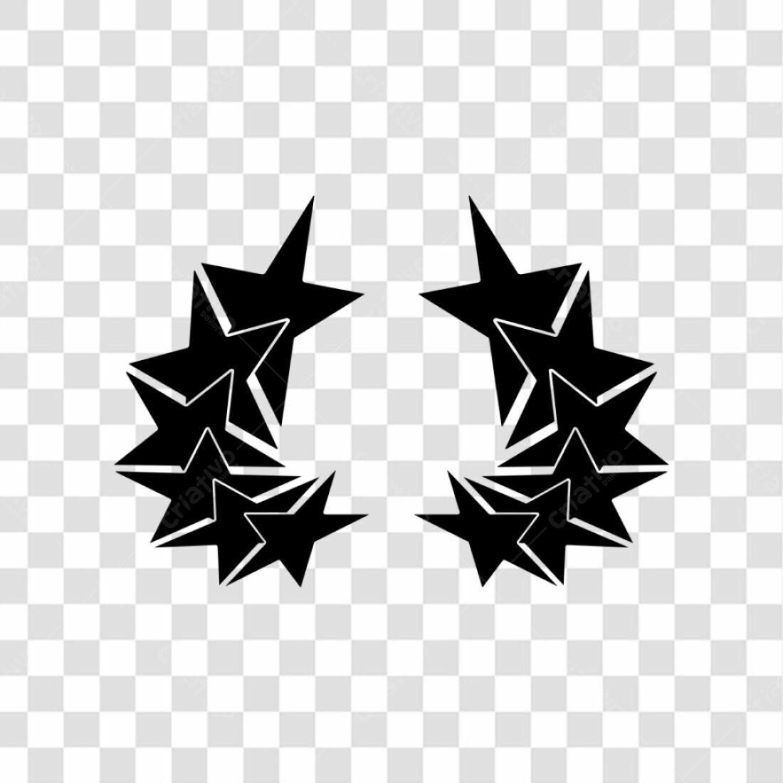Icone Estrela Coroa PNG com fundo transparente