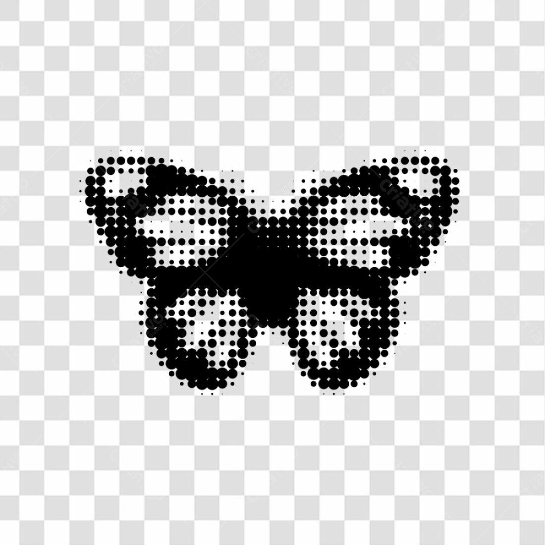 Ícone Borboleta Pontilhada PNG com fundo transparente