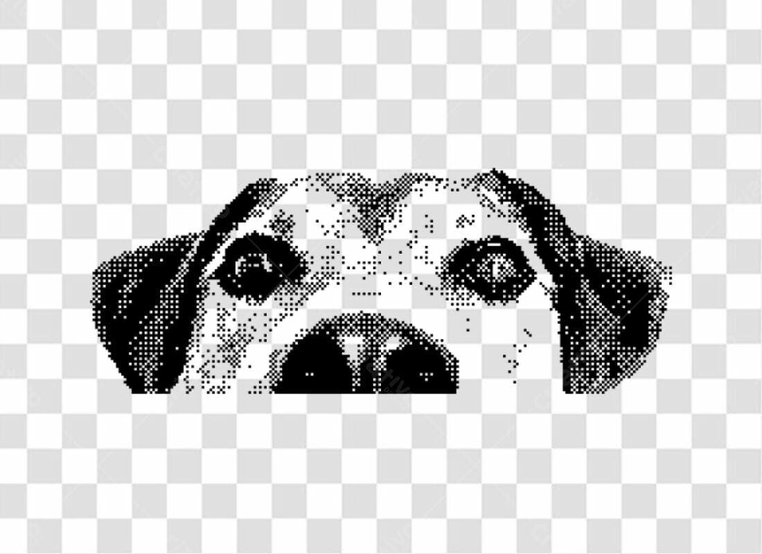 Icone Cachorro Pixel Art PNG com fundo transparente