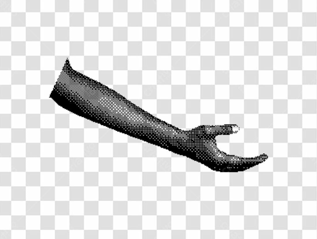 Icone mão estendida PNG com fundo transparente