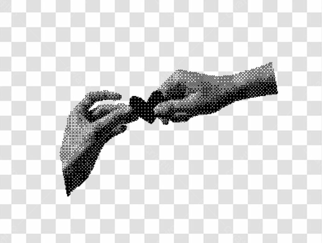 Ícone mãos trocando algo PNG com fundo transparente