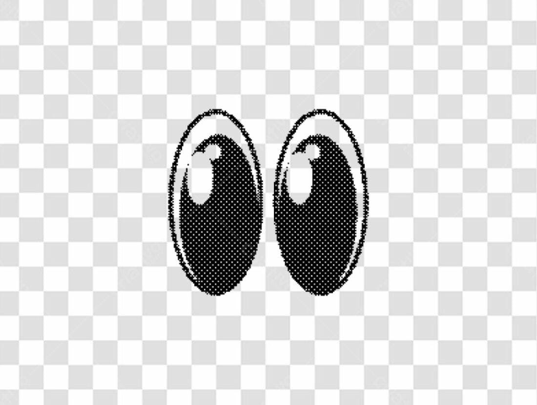 Icone Olhos Animados PNG com fundo transparente