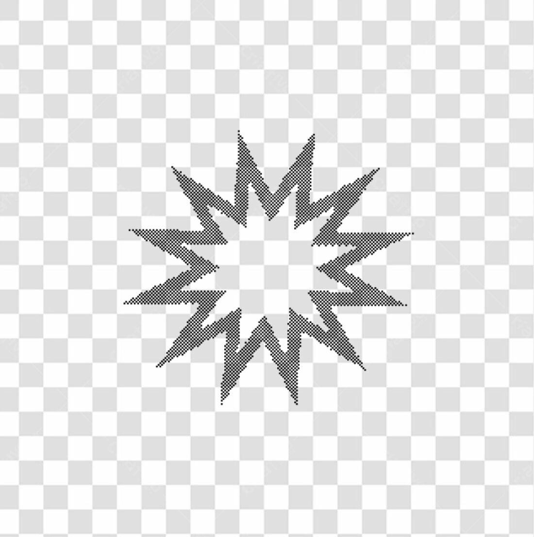 Ícone Estrela Pontilhada PNG com fundo transparente