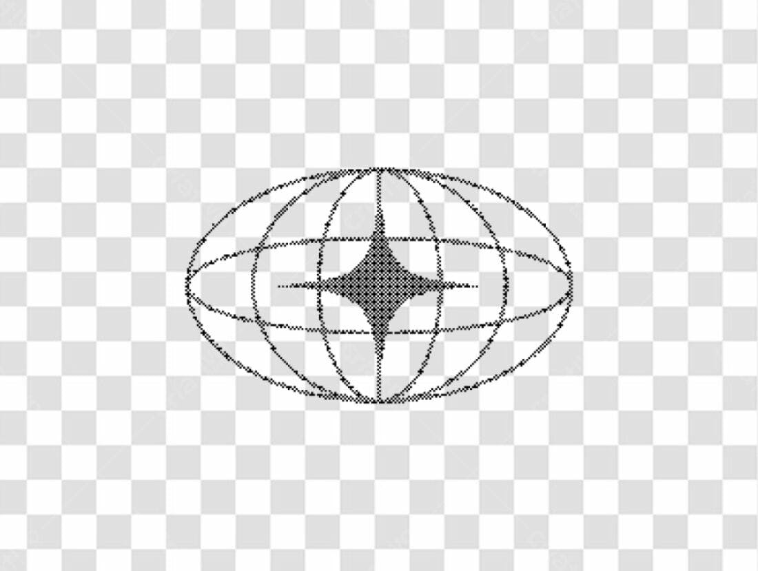 Ícone Globo com Estrela PNG com fundo transparente