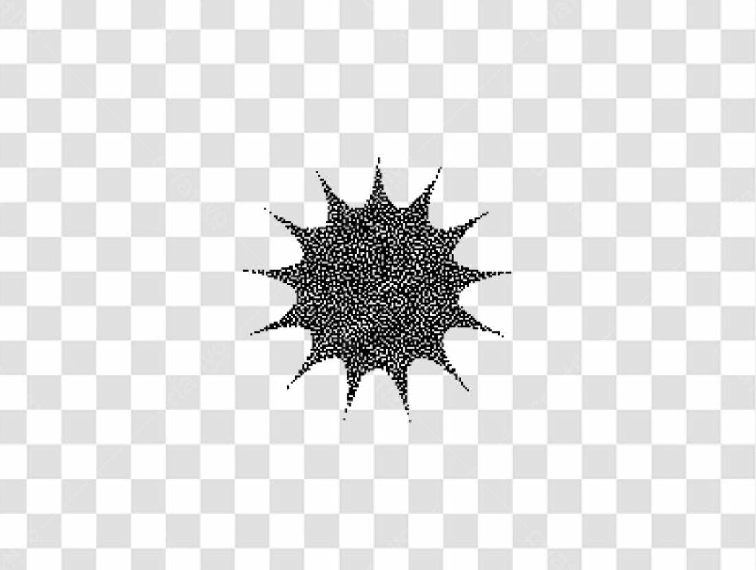 Icone Estrela em Pontilhado PNG com fundo transparente