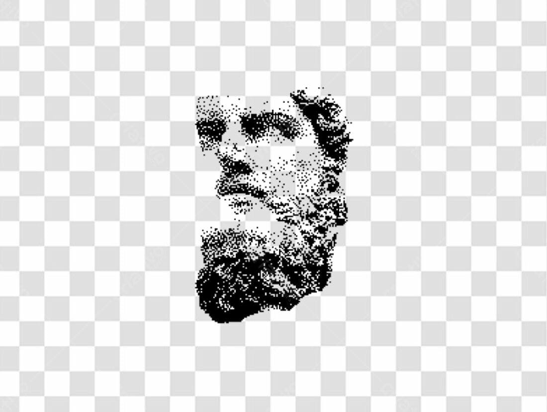 Icone grego rosto PNG com fundo transparente