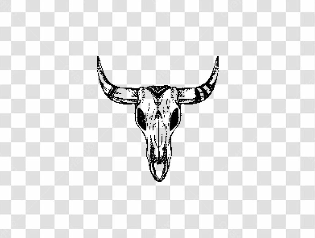 Icone Caveira Touro PNG com fundo transparente