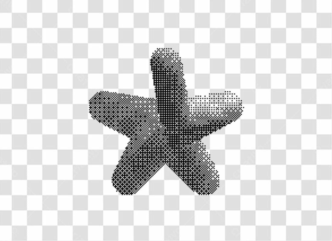 Ícone Estrela Pontilhada PNG com fundo transparente