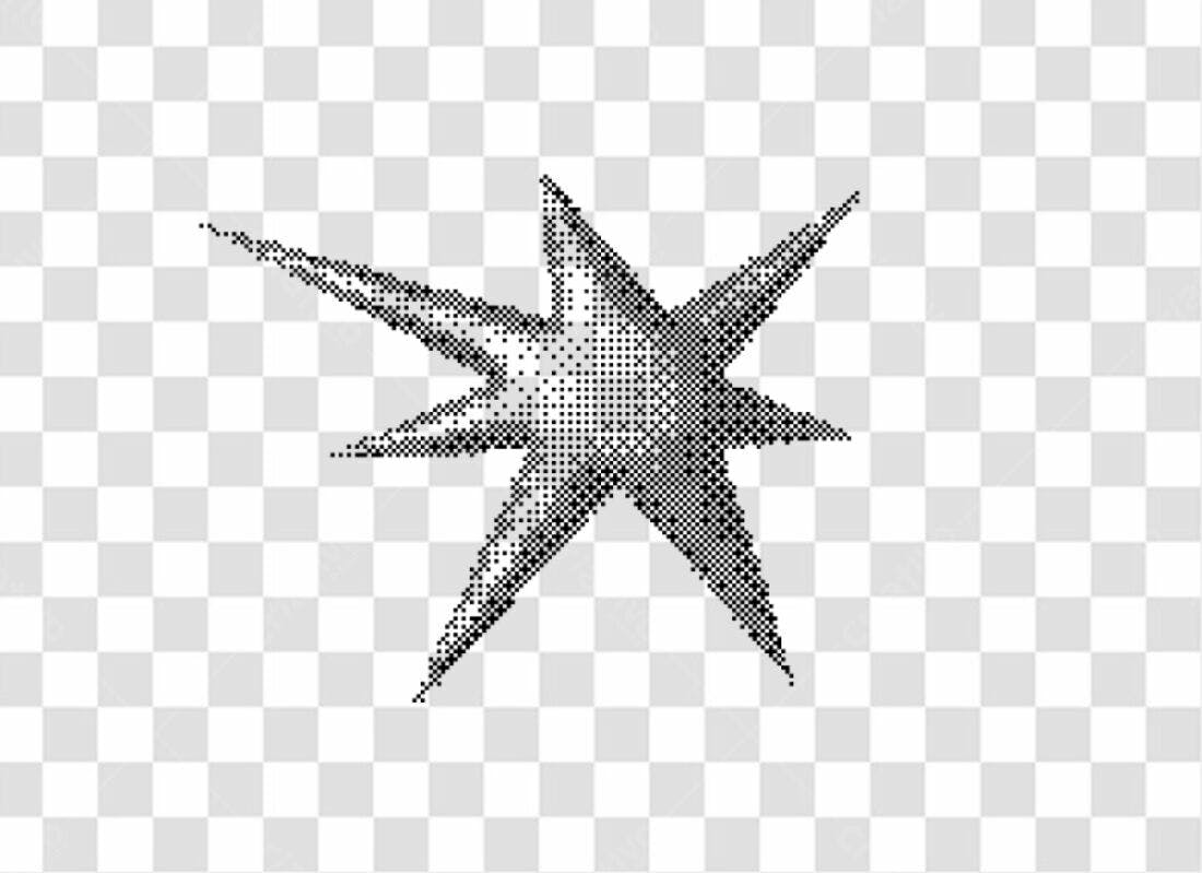 Icone Estrela Pontilhada PNG com fundo transparente