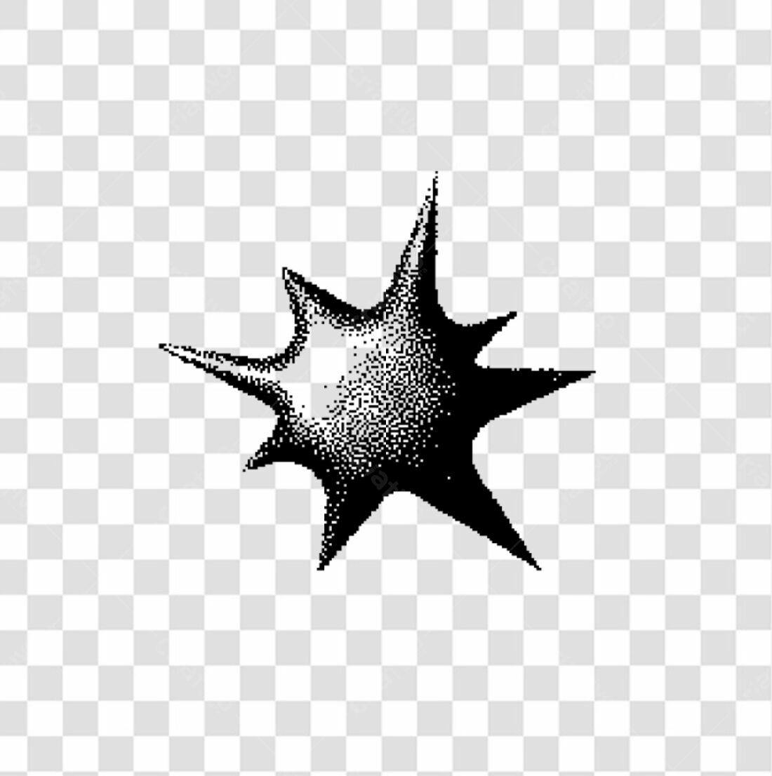 Ícone abstrato estrela PNG com fundo transparente
