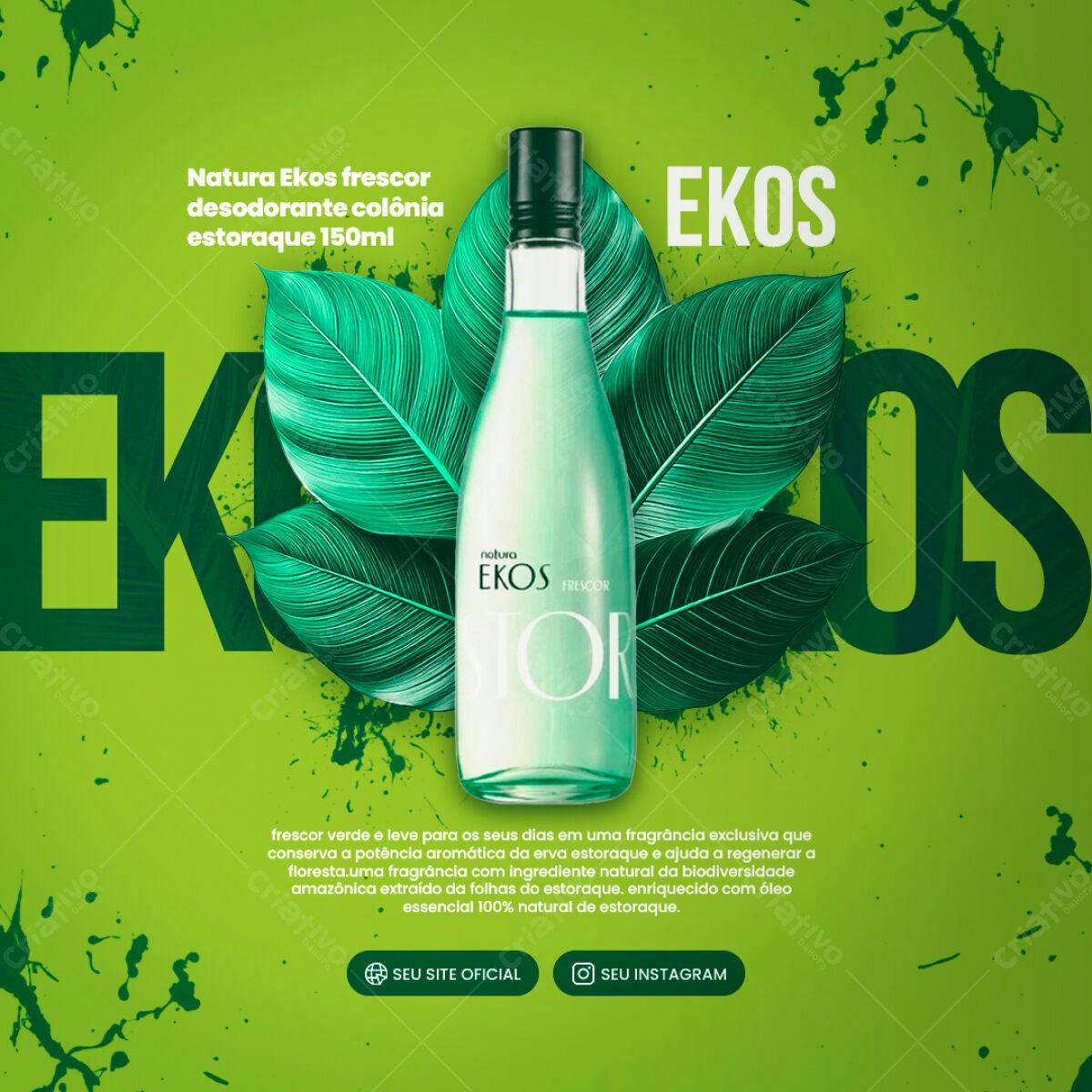 Banner Natura Ekos Frescor PSD Editável