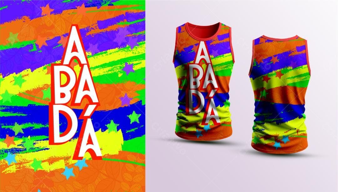 Padrão Vetorial Abadá Verão Cores Vibrantes SVG