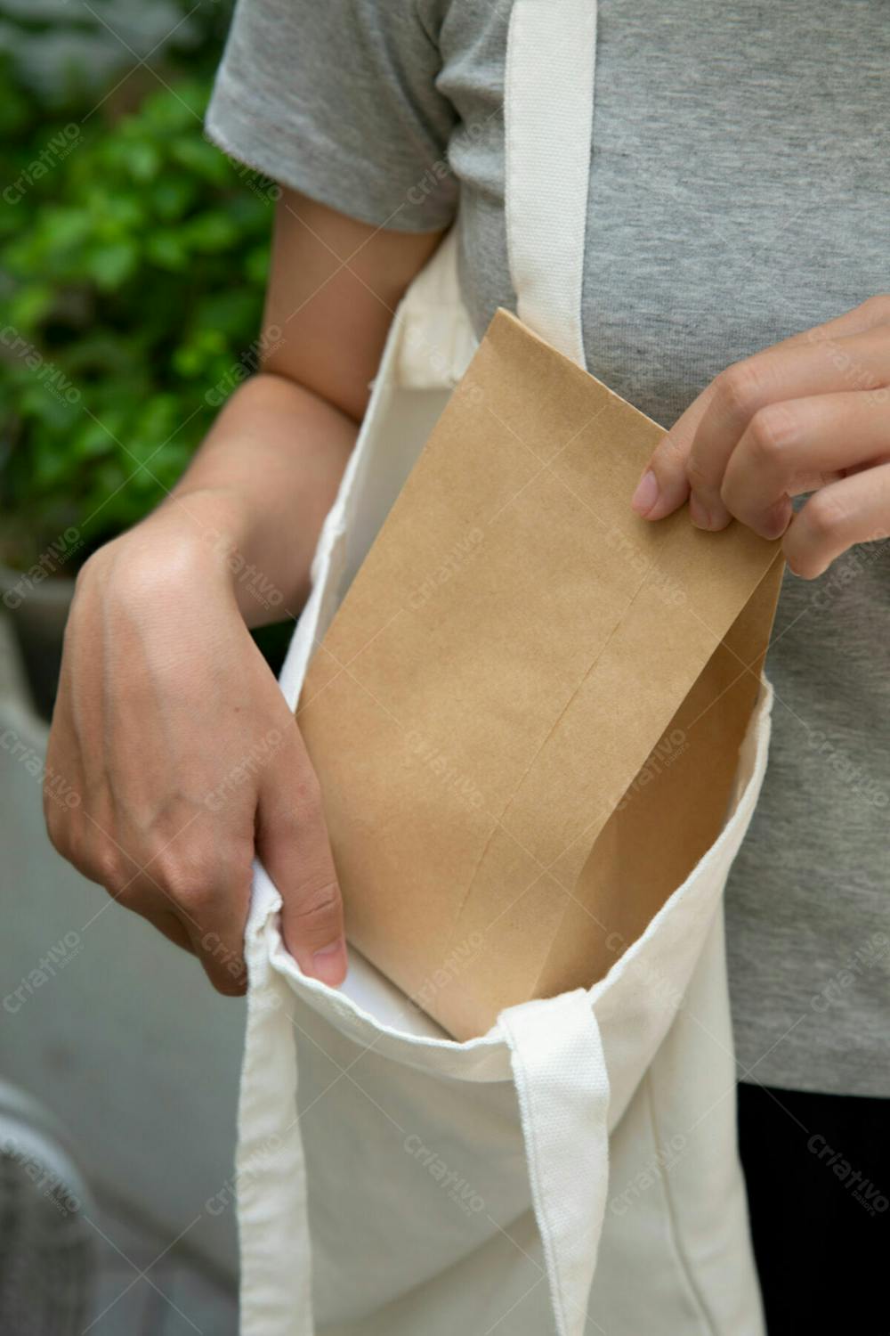 Box Mockup Inside Tote Bag