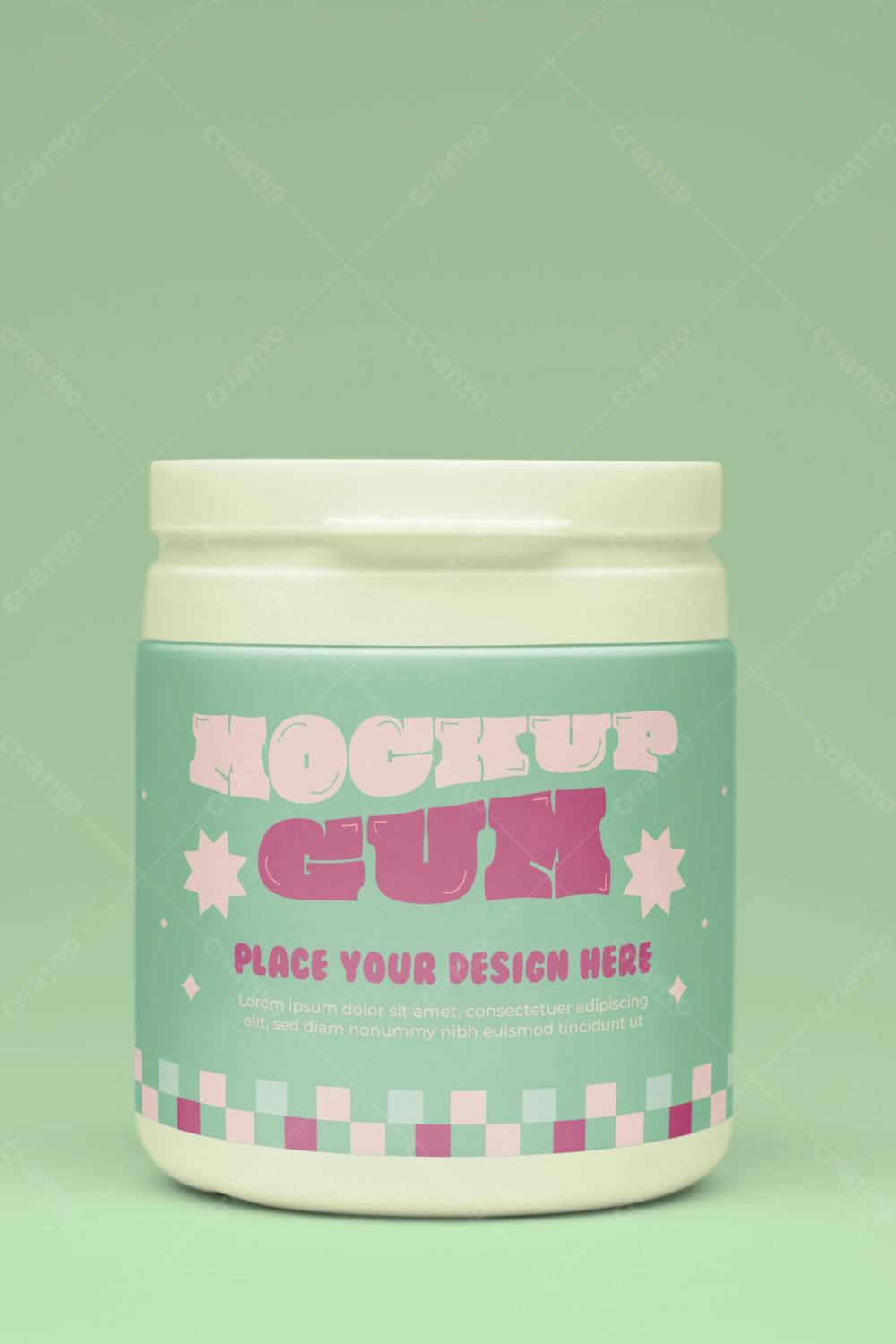 Chewing Gum With Mock Up Container Packaging