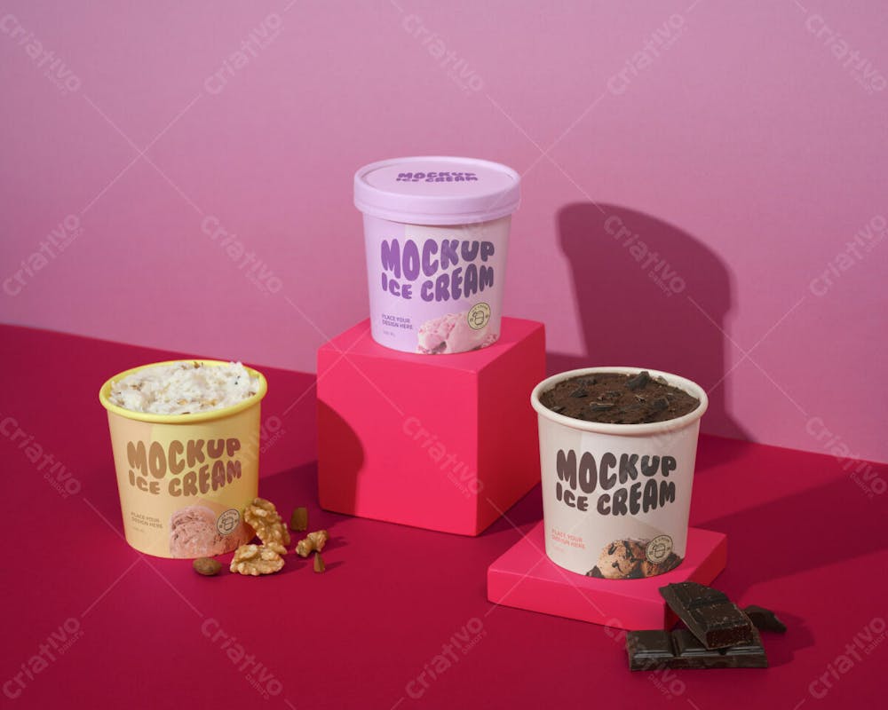 Delicious Ice Cream Brand Mockup